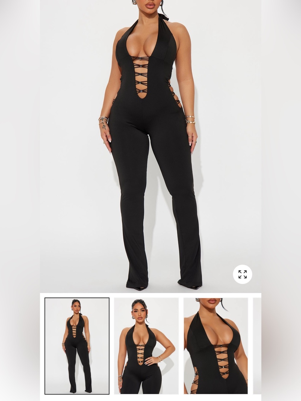 London Cut Out Jumpsuit - Black